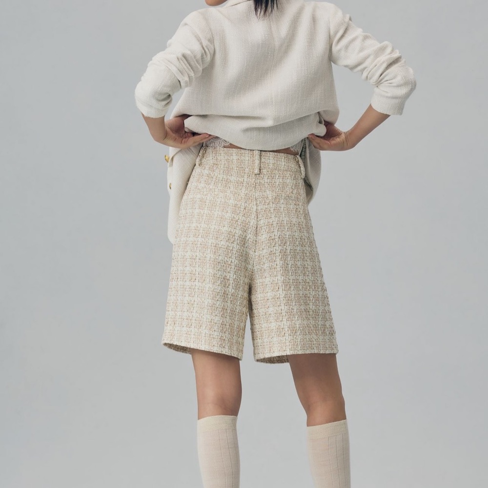 *Anthropologie Avec Les Filles Tweed Pleated Shorts - Picture 4 of 5